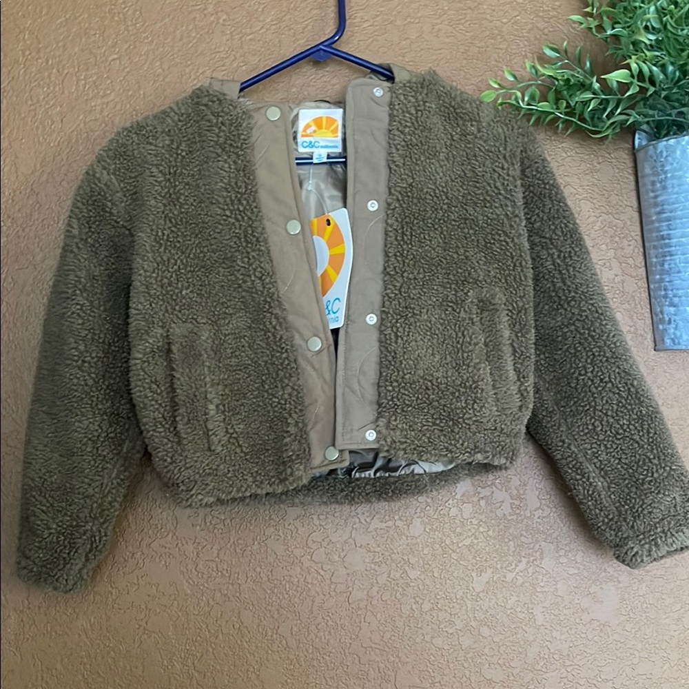 Olive Green Kids Jacket by C.C